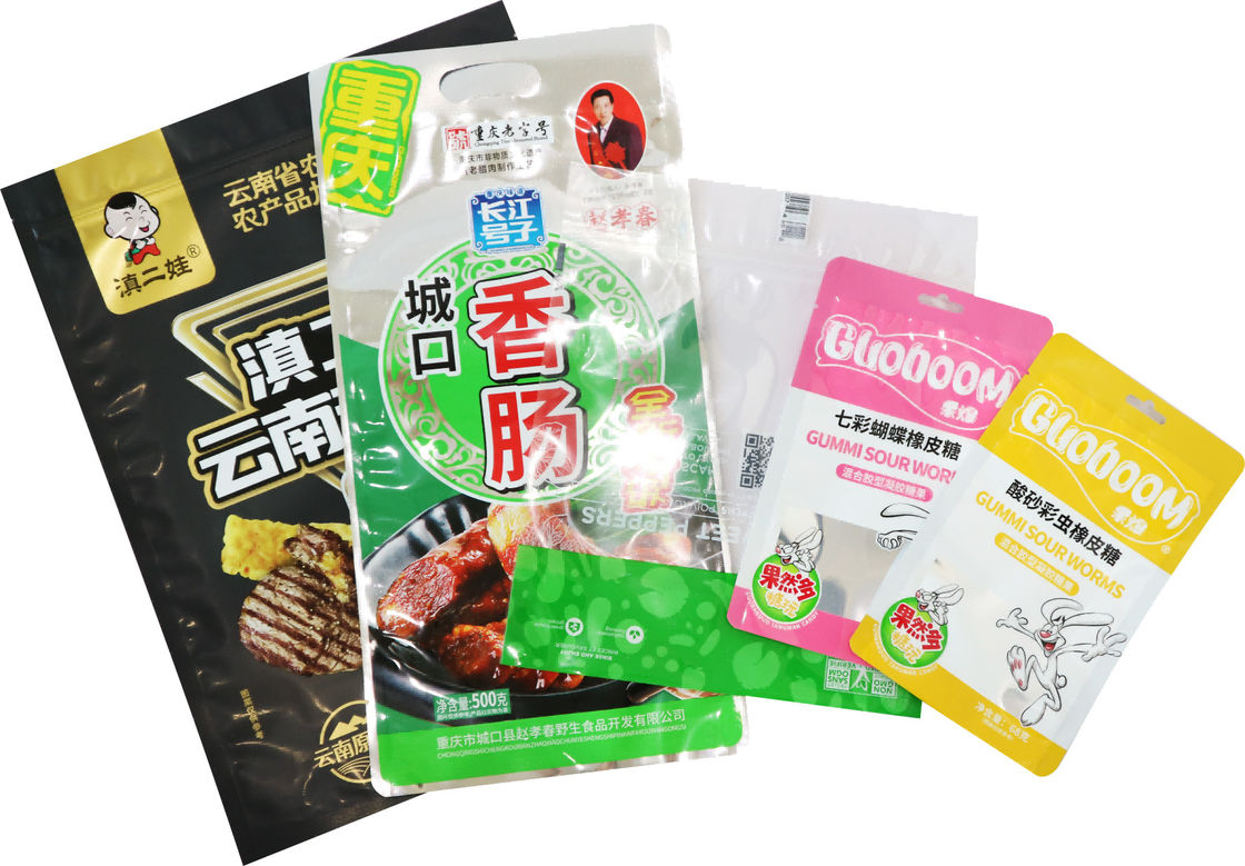 Zip Lock 3 Side Seal Pouch Making Machine 200 Segments Per Min
