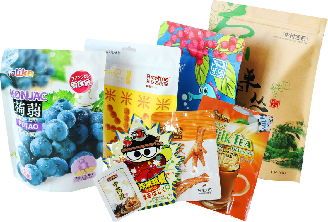 40KW Three Side Sealing Bag Making Machine Stand Up Zipper Pouch Machine 5800kg