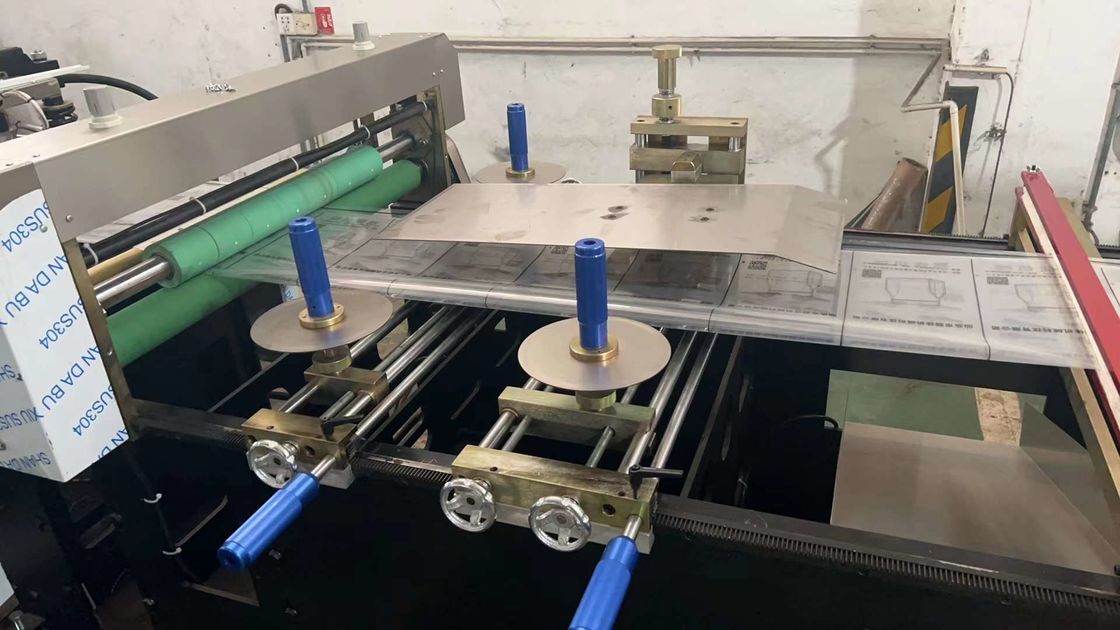 Composite Plastic Film / Laminated Paper Stand Up&Zipper Three Side Seal Pouch Making Machine